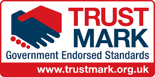 TrustMark logo—choose our friendly, fully certified NICEIC Leeds electricians to fix your electrical issues fast. Ring us now!.